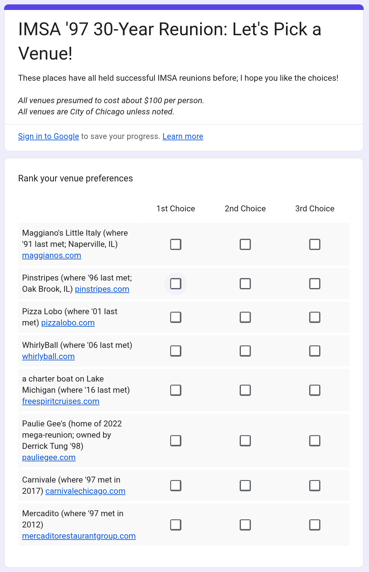 screenshot of ballot
